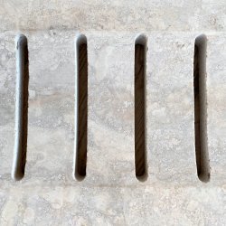 Matériaux d'Antan : CANIVEAU EN PIERRE DE TRAVERTIN 60x25x3