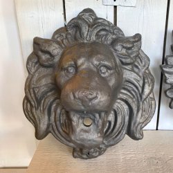 Matériaux d'Antan : MASCARON TETE DE LION EN FONTE H30